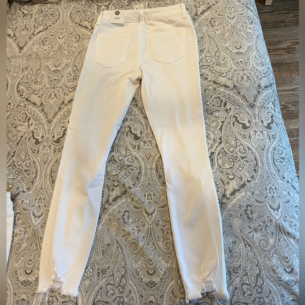 Brand new JBD white ripped jeans